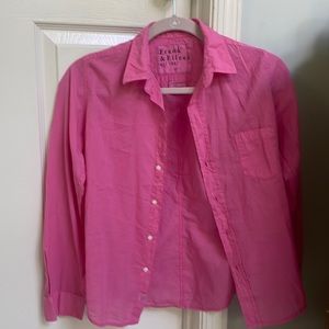 Frank & Eileen Pink Cotton Barry Shirt XS New Without Tags